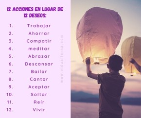 12 acciones en lugar de 12 deseos
