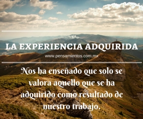 Experiencia y trabajo