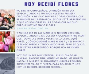 Hoy recibí flores