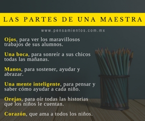 Las partes de una maestra