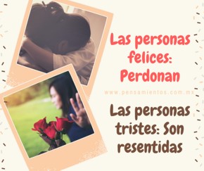 Las personas felices y las personas tristes